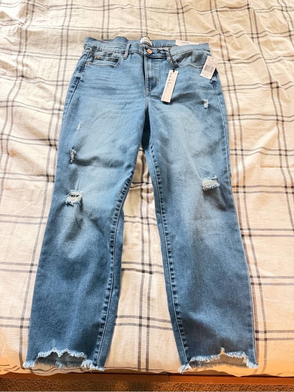 Nicole Miller Light Blue Distressed Skinny Jeans